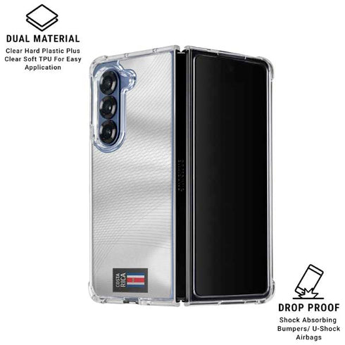 Costa Rica Soccer Flag Galaxy Z Fold7 Clear Case